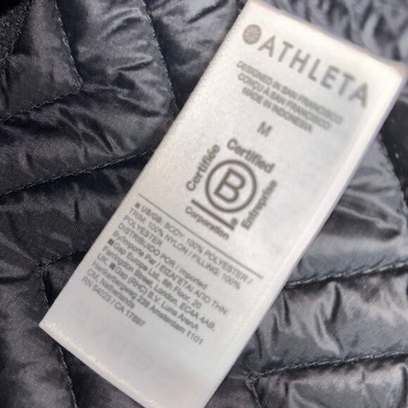 Athleta Cozy Sherpa Snap Sweatshirt Size M Black - Picture 11 of 12